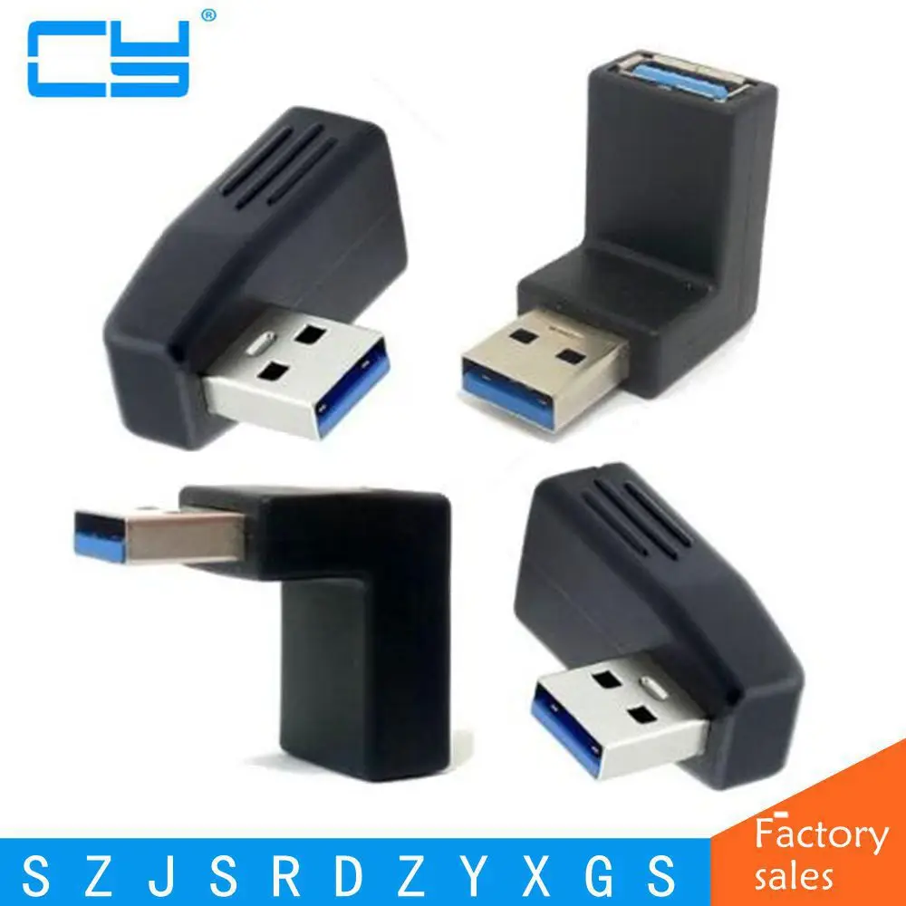 Низкопрофильный 90 градусный вверх угловой адаптер USB 3 0 удлинитель штырь