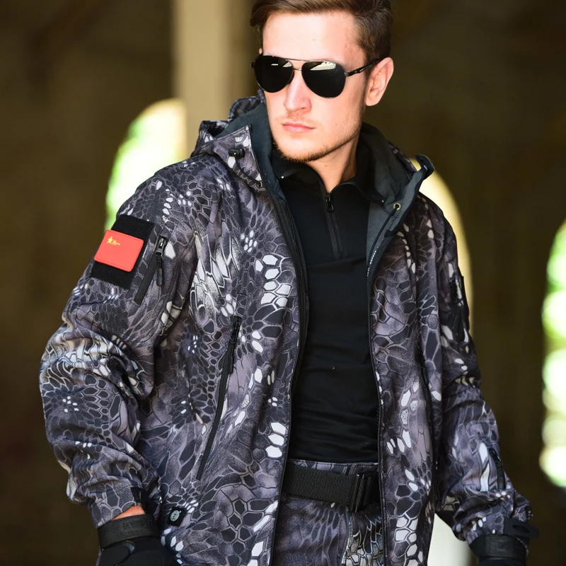 Тактическая куртка TAD Softshell для активного отдыха камуфляжная одежда охоты