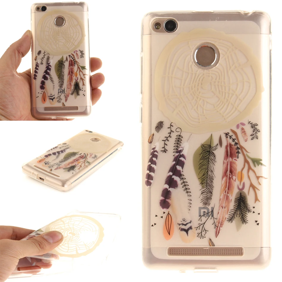 CCDZ Soft clear TPU Case For xiaomi redmi 3X 3S prime fundas case Fundas 3 Flower poket soft phone Cases | Мобильные телефоны и