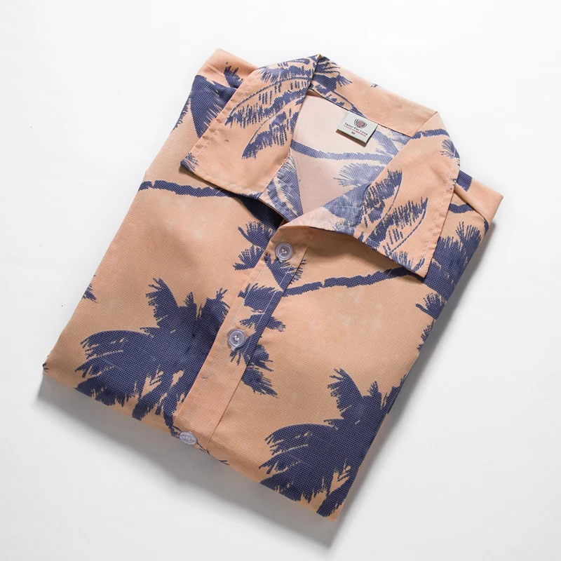 Гавайская рубашка мужская с коротким рукавом модная дышащая быстросохнущая