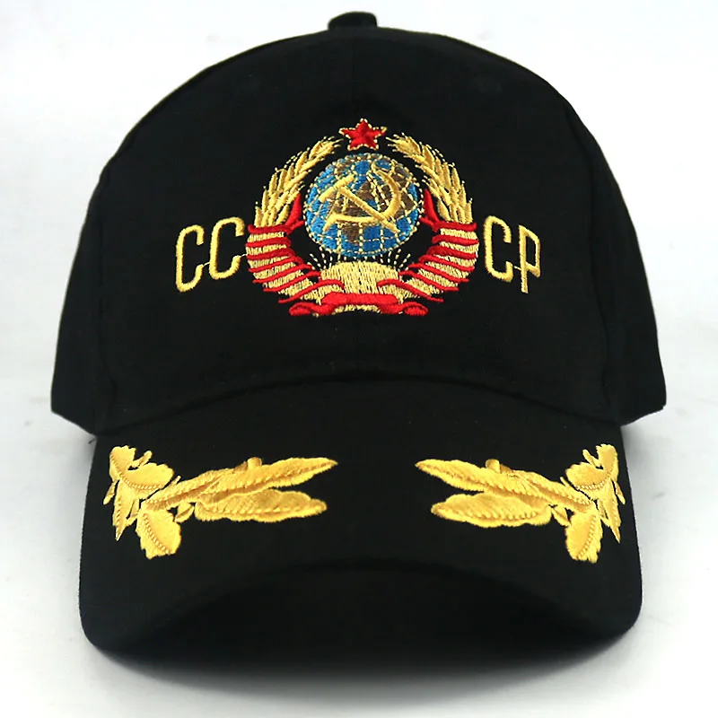 Черный Новинка CCCP СССР Бейсболка унисекс Регулируемый хлопок CCCP вышивка snapback шляпа модные кепки спортивные шапки для мужчин - Цвет: Черный