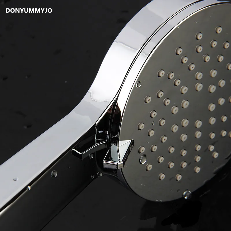 Plating Chrome Three Function ABS Hand Shower Mirror Surface Handheld Head Nozzing Bathroom Water Saving | Обустройство дома