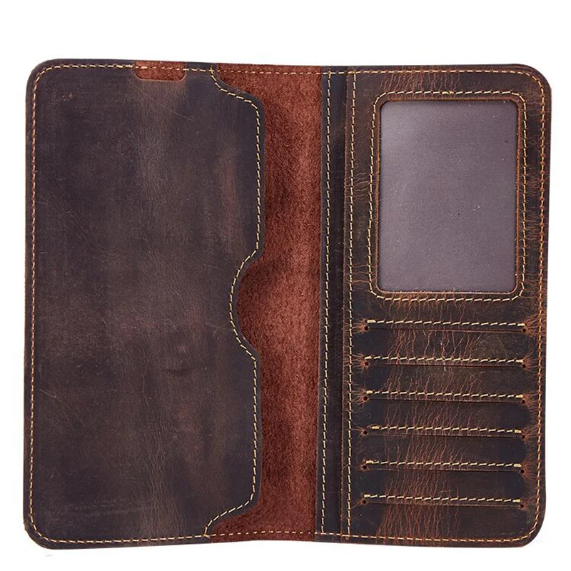 

Genuine Leather Luxury Brand Men Wallets Long Shape Men Purse Wallet Male Creid Card Holder Clutch Business Wallet Coin