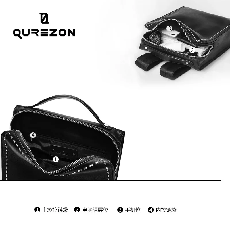 Fashion Solid Black Mochila Men Genuine Leather Backpacks For Business Man Bags Men's Casual Backpack & Travel Top Quality | Багаж и
