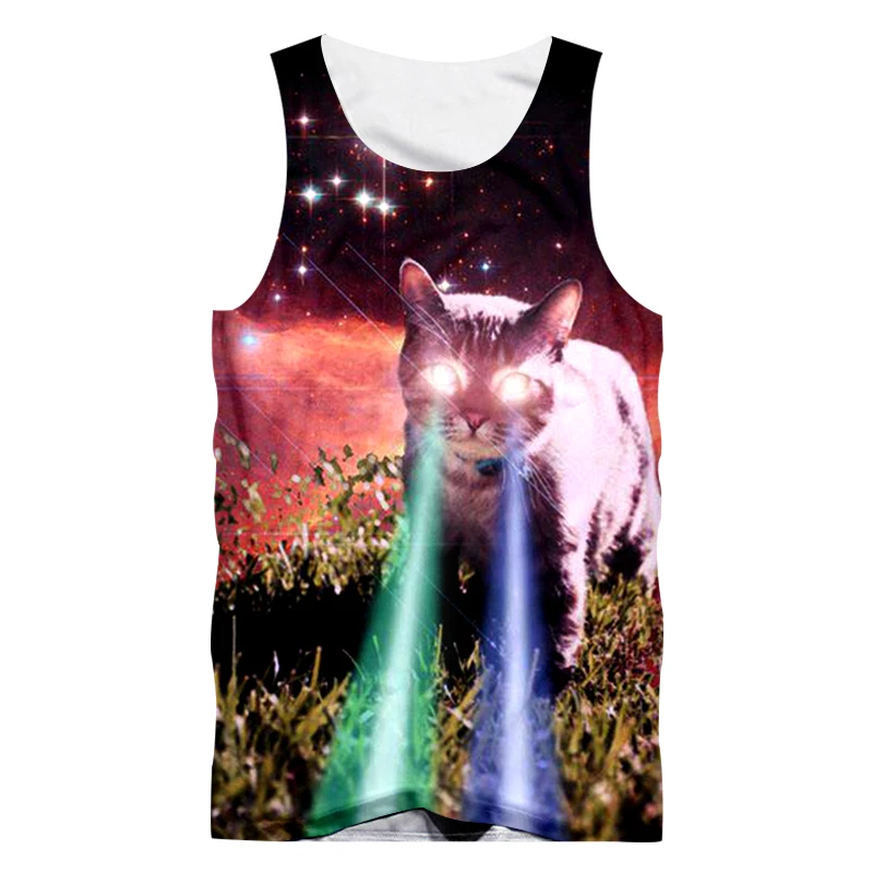 OGKB Новая мода Мужская забавная печать галактика пространство 3d майка Хип Хоп