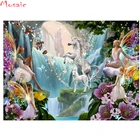 Алмазная вышивка сделай сам, Сказочная бабочка, эльф, полноразмернаякруглая, с единорогом, мозаика для домашнего декора, картина из Стразы