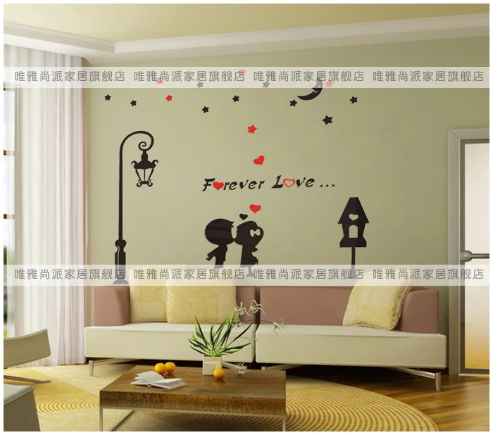 [Только] Geahchan отправить детей хрустальные трехмерные стикеры стены гостиной