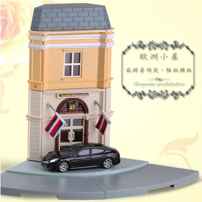Новая высокая моделирования 1: 64 РМЗ город диорама образование модель строительные наборы игрушка DIY европейский дом автомобили из литого металла для детей Подарки - Цвет: 14