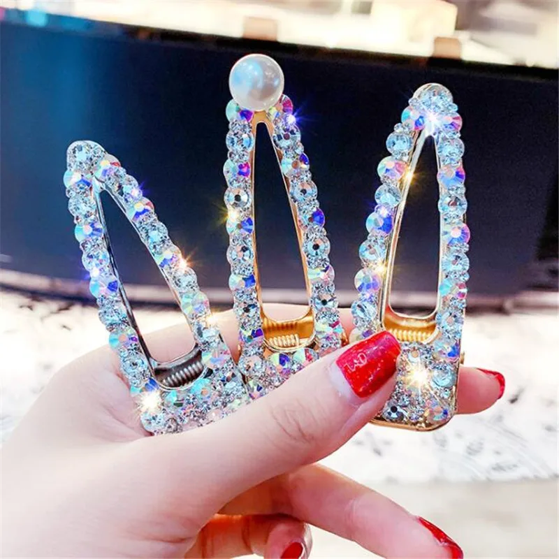 FYUAN, корейский стиль, полные стразы, шпильки для женщин, Bijoux, красочный кристалл, жемчуг, свадебные аксессуары для волос, ювелирные изделия, подарки