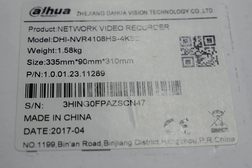Dahua NVR 4K видео рекордер 8ch p2p NVR4108HS-4KS2 H.265 до 8MP Разрешение HDMI/VGA одновременный видеовыход