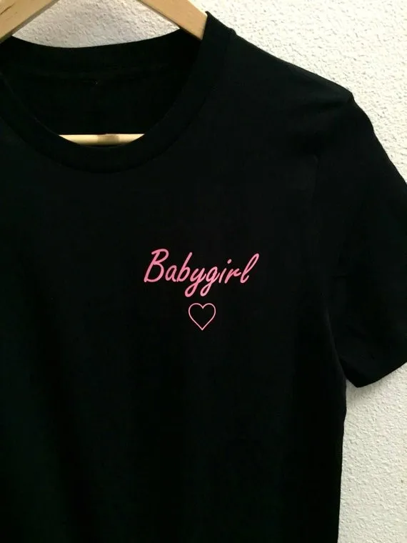 Футболка Sugarbaby Babygirl розовая с графическим принтом Tumblr для девочек модные