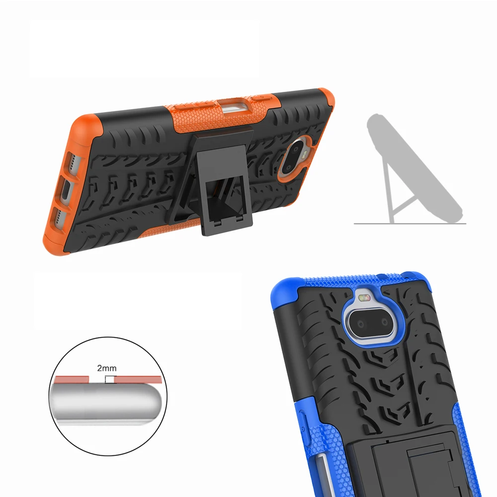 for Sony Xperia 10 Case Kickstand Fitted Celular ZGAR Soft TPU Hard PC 2 in 1 Covers Phone Bags Cases Coque | Мобильные телефоны и