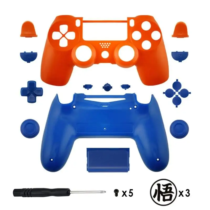 goku Замена Полный корпус и кнопки мод комплект для jds 040 DualShock 4 playstation 4 PS4 Pro Slim аниме тема Корпус чехол - Цвет: goku