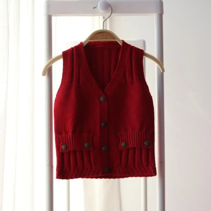 Весенне-осенний вязаный жилет для малышей свитера мальчиков Детский свитер