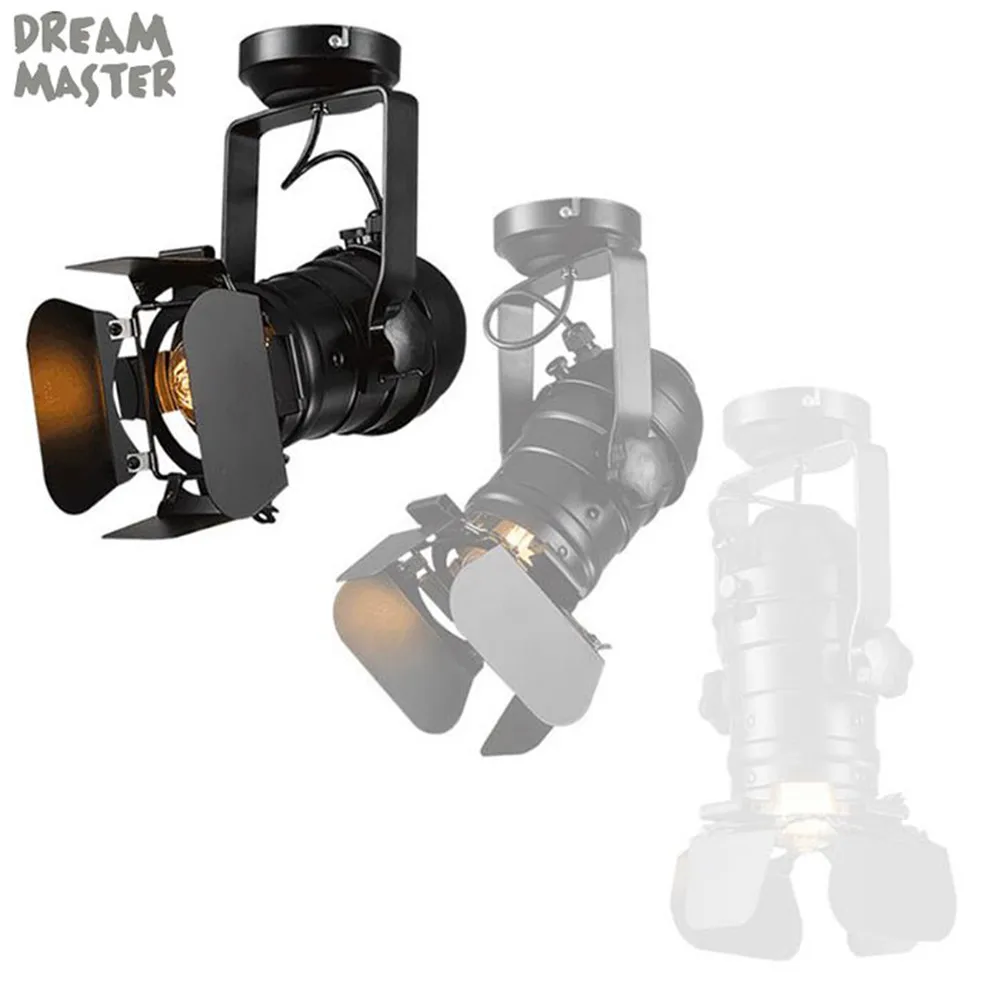 $14.99 Industrial barn Door Vintage Ceiling Lights Theater Stage LED lighting lamp loft antique Store Shop led Ceiling Lamp luminaria