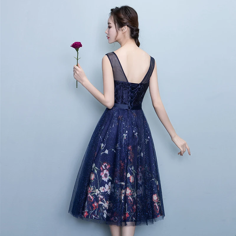 Темно синее вечернее платье миди с косичкой элегантное бальное блестками пышное