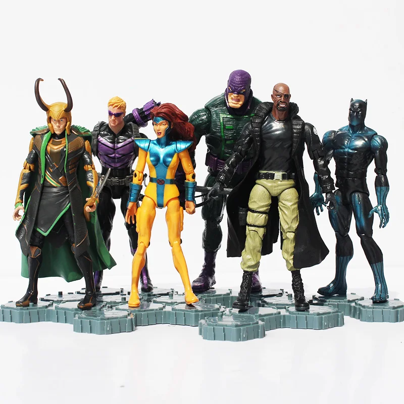 Super hero ПВХ фигурка игрушки Super hero es Черная Вдова Ник Фьюри феникс рисунок игрушки 6 шт./компл