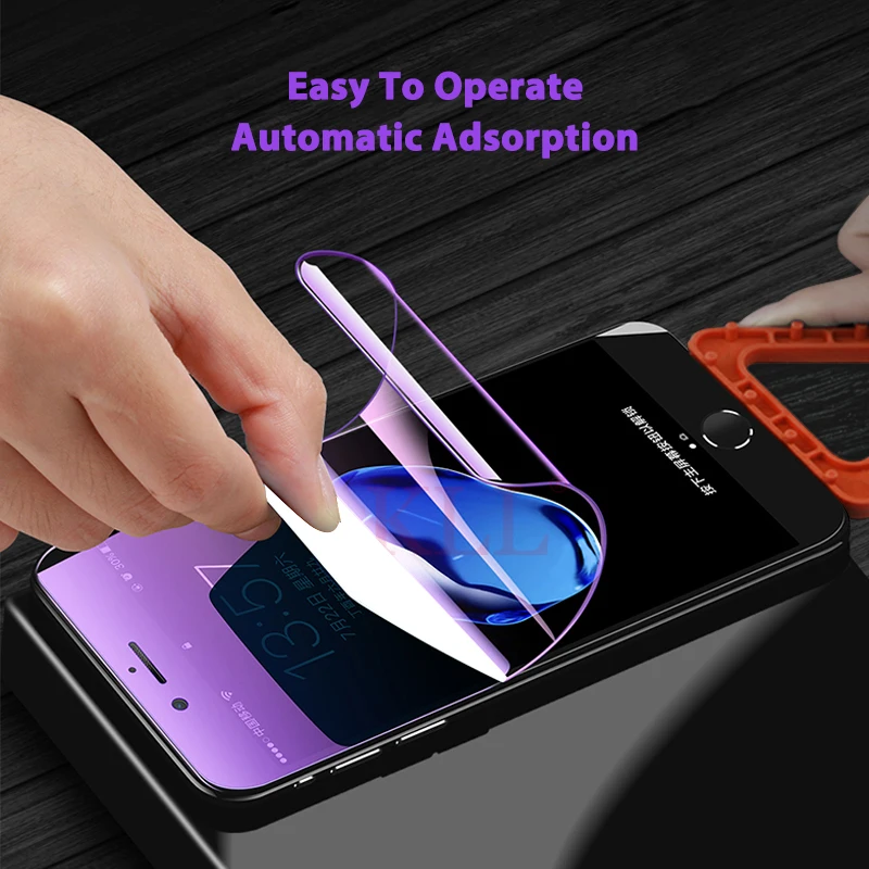 Полное покрытие анти синий свет мягкая Гидрогелевая пленка для iPhone X XR XS MAX Защита