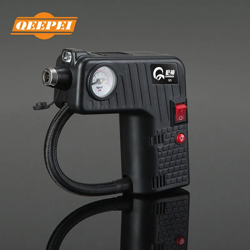 Черный Автомобиль qeepei воздушный насос Многофункциональный портативный электрический воздушный насос Мини Пневматический насос - Название цвета: Черный