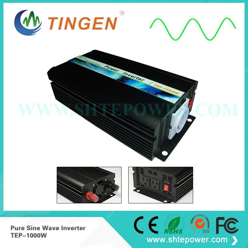 

Pure sine wave off grid tie system 1KW power inverter convert DC 12V/24V/48V input to AC output 110V/120V/220V/230V TEP-1000W
