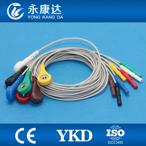 Din 1 5 кабель для ЭКГ 7 привести Кнопка IEC монитор пациента|cable 1.5|cable ecgcable iec |