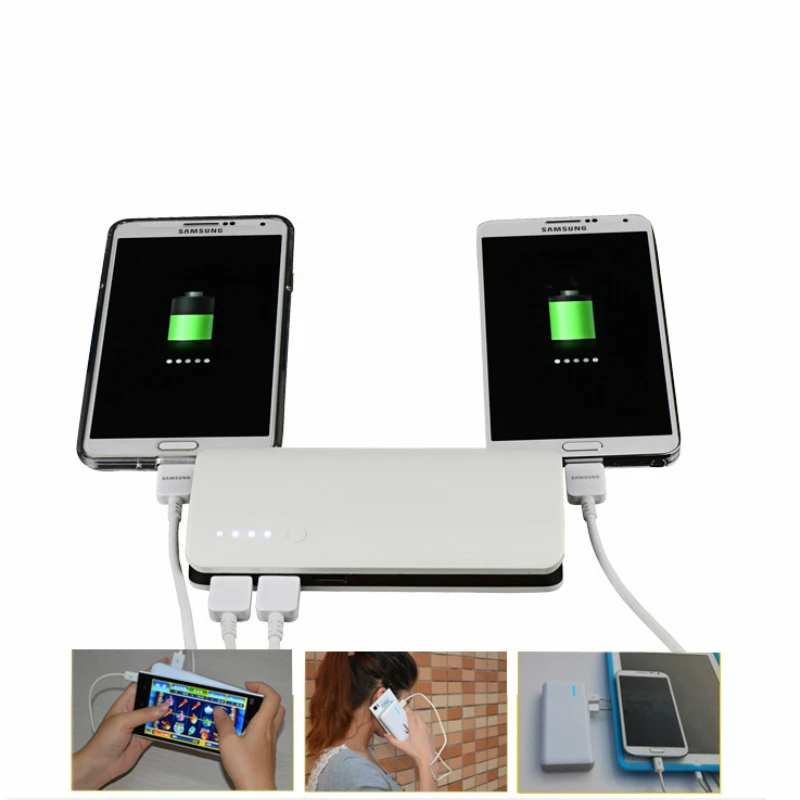 Портативное зарядное устройство для мобильного телефона внешняя батарея 3 USB 18650