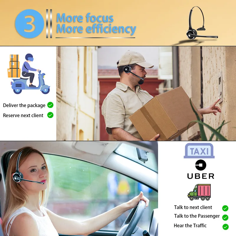 Truck Driver Bluetooth наушники с микрофоном гарнитура шумоподавлением для