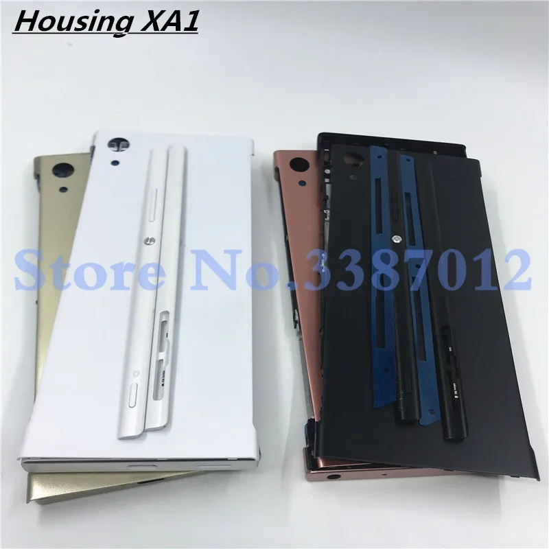 Полный корпус средняя передняя рамка Корпус для sony Xperia XA1 G3121 G3123+ боковой рельс полоса с боковыми кнопками+ логотип