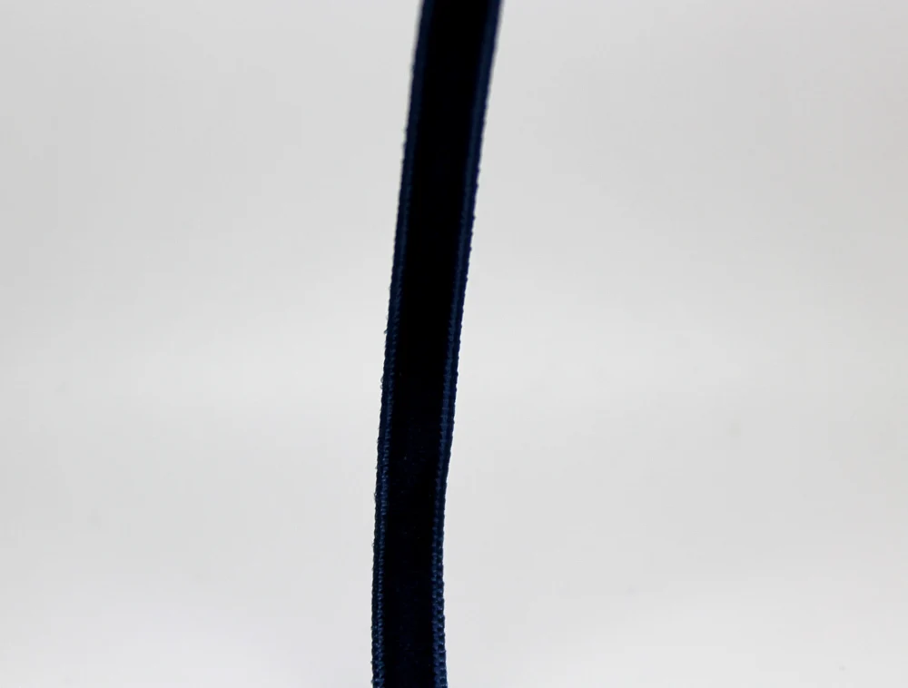 Navy Color 1/4&quot 6mm 20yds/roll velvet ribbon No elastic Single face nylon Sewing webbing | Дом и сад