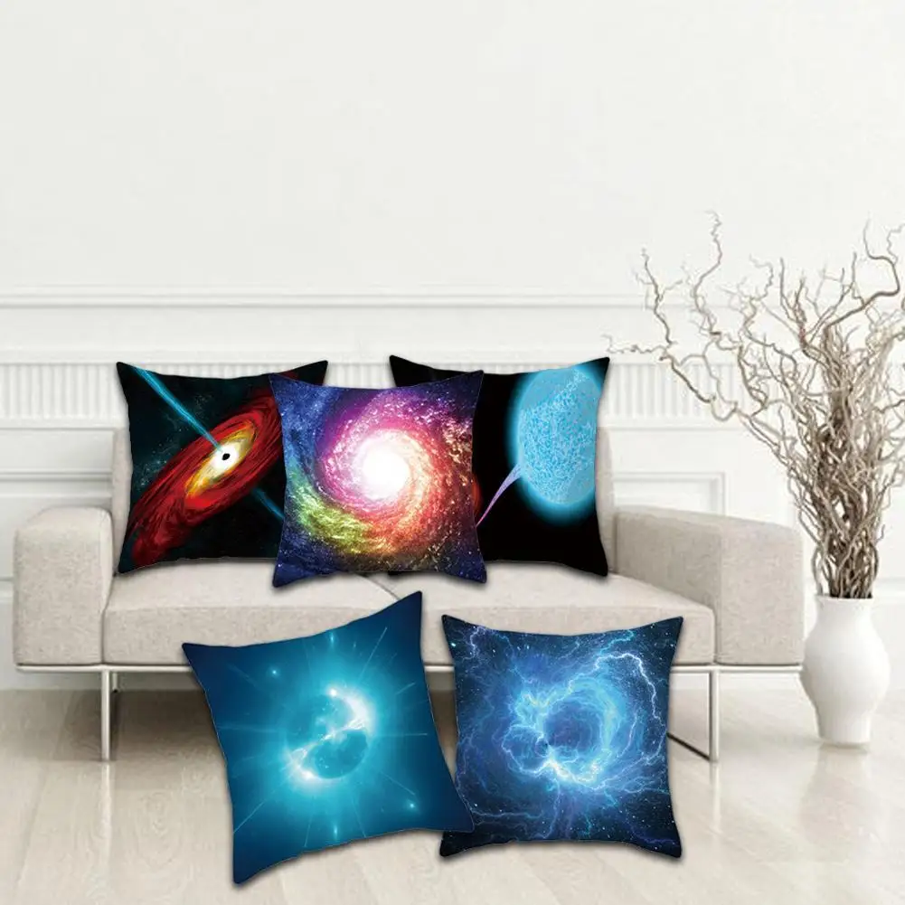Новая льняная наволочка для дивана Galaxy Planets наволочки подушки космическая