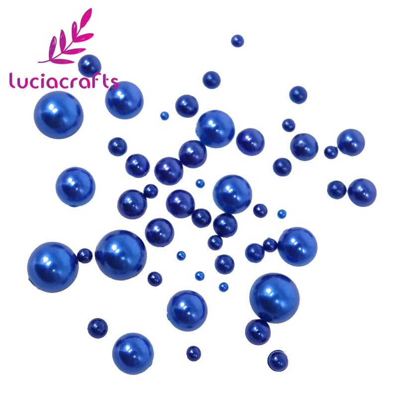 Lucia crafts 288 шт смешанный размер ABS имитация жемчуга полукруглые бусины с плоской задней стороной для украшения одежды ногтей F0508