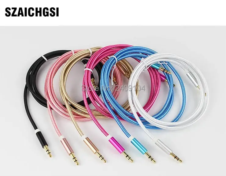 SZAICHGSI Aux кабель для автомобильного аудио Usb адаптер 3 5 мм мини джек 1 м нейлоновый