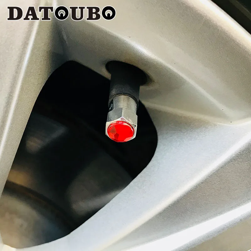 DATOUBO 20 шт. латунные хромированные полушестигранные автомобильные колеса смешанных цветов с кристаллами бриллиантов колпачки для шин стеблей колпачок для покрышек от пыли