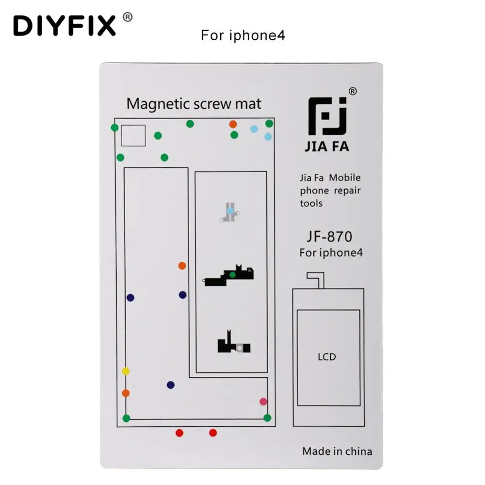 DIYFIX 1 шт. Магнитный винт коврик для iPhone 4, 4S, 5, 5S, 6 S, 6S Plus направляющая винтовая прокладка, хранитель карты, коврик, инструменты для ремонта мобильного телефона - Цвет: for iPhone 4