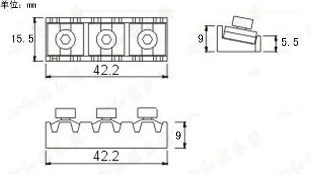 2 шт. черные электрогитары фиксирующие гайки для тремоло Длина моста 42 мм