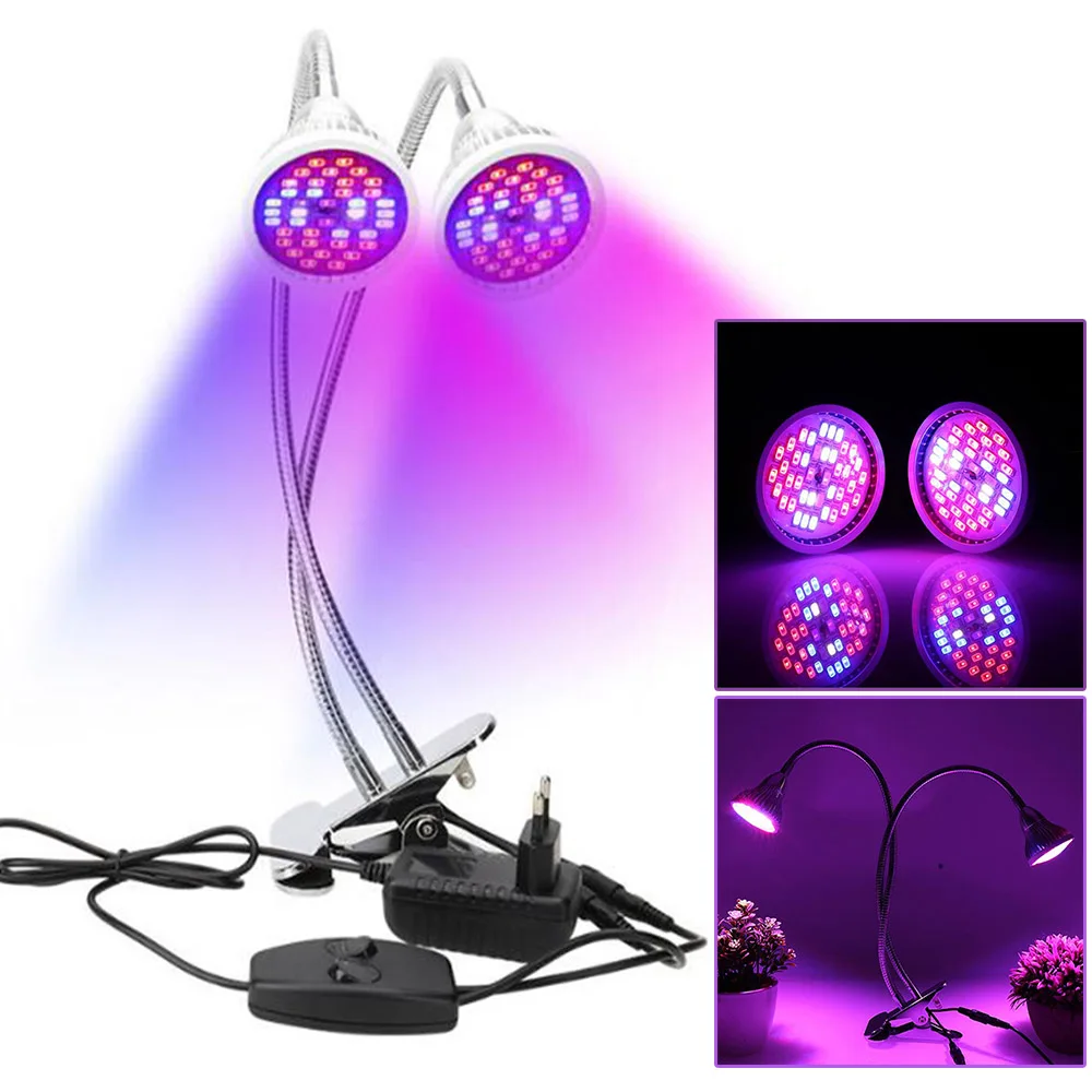 Лампа светодиодная для выращивания растений 2 головки 18 Вт|Промышленные LED-лампы|