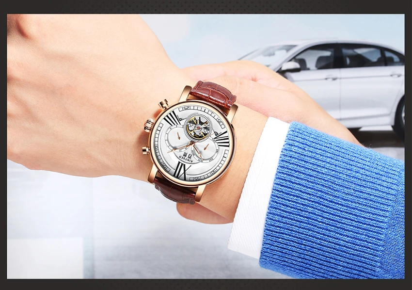 KINYUED часы-скелетоны от ведущего бренда, автоматические Tourbillon, механические часы для мужчин, водонепроницаемые спортивные военные часы horloges mannen, Прямая поставка