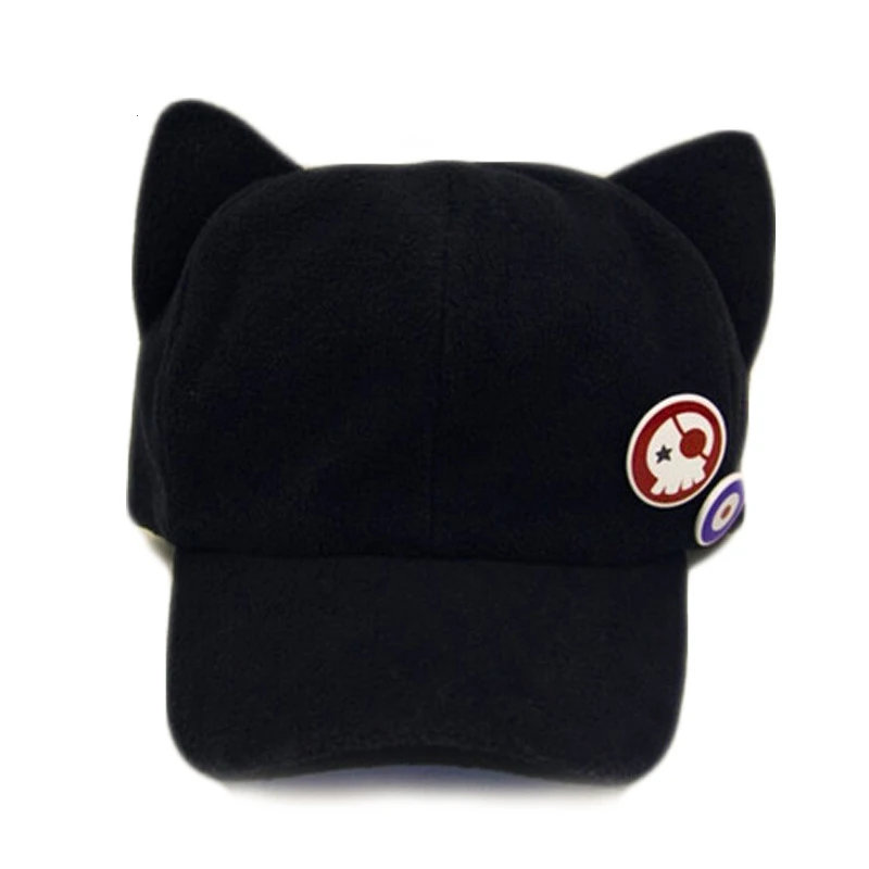 

Women Black Newsboy Cap Autumn Winter Ladies Cute Solid Flat Hat Female Ear Caps