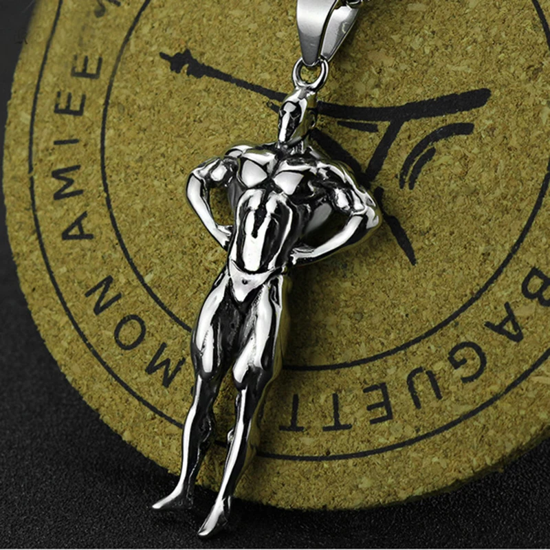 Wholesale Hercules Muscle Men Necklace Bodybuilding Pendant Aerobics Olympics Sports Meet Jewelry free ship 12pcs/lot | Украшения и