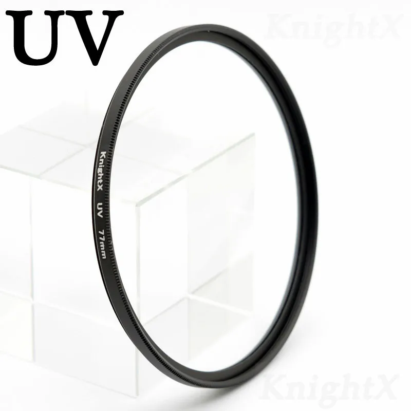 KnightX 24 цветной фильтр 49 мм 52 мм 55 мм 58 мм 67 мм 77 мм Grad nd для nikon canon sony eos Объектив фото dlsr d3200 a6500 objektiv uv - Цвет: UV filter
