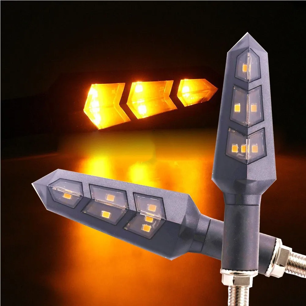 WINTUWAY 6LED сигнальные огни для мотоцикла Янтарная лампа левый и правый Индикаторы