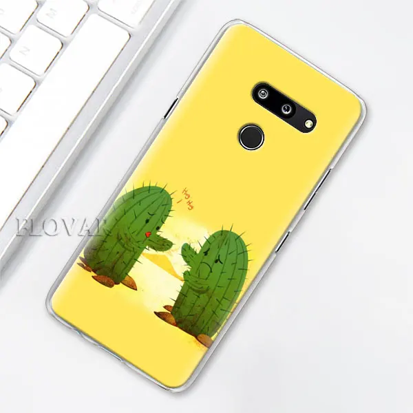 Чехлы для телефонов с кактусами для LG G6 G7 Plus G8 ThinQ V40 V50 ThinQ Q6 Q7 Q8 Жесткий Чехол для ПК - Color: J011