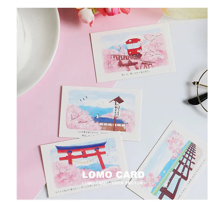 Fuji 28Pcs \ LOMO карточка ручная работа Милая креативная забавная поздравительная открытка пустая открытка для сообщений мини-открытка студенческий набор канцелярских принадлежностей