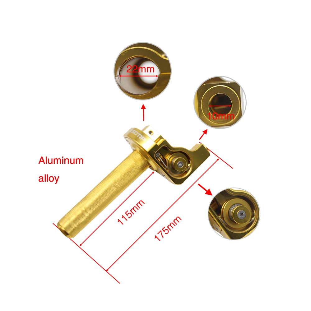 Alconstar русский склад гоночная ручка для мотоцикла с 1/4 быстрым поворотом