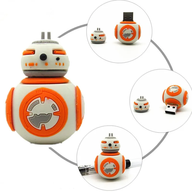 Горячая продажа usb флеш-накопитель Звездные войны BB-8 4 ГБ 8 16 32 карта памяти usb2.0
