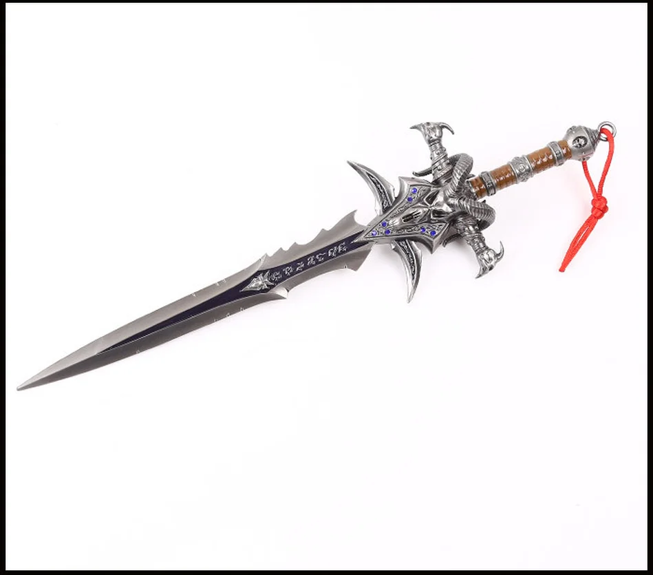 30 см сплав Frostmourne меч инкрустированный синий бриллиант WOW король личи Артас
