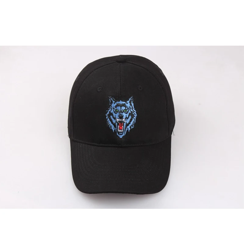 Вышивка с изображением волка Бейсбол Кепки s для Для мужчин Спорт на открытом