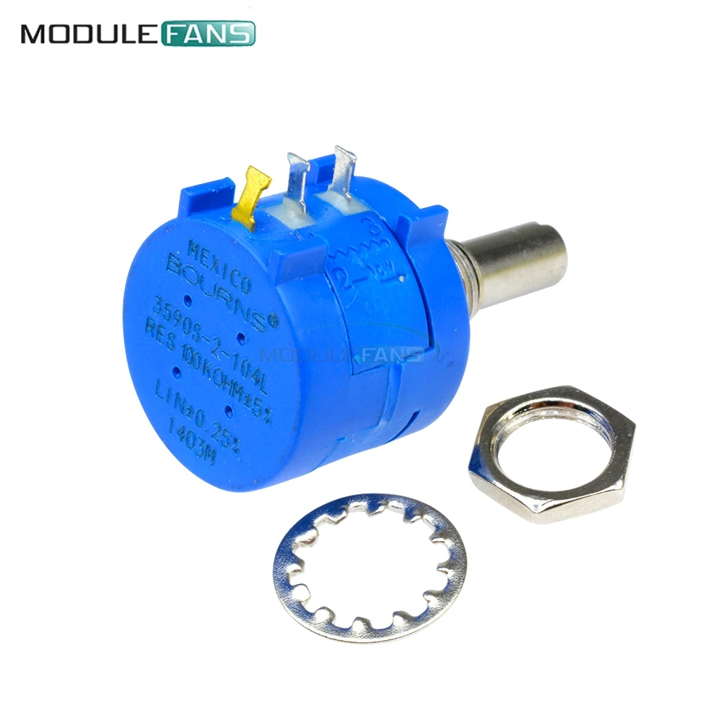 3590S-2-104L 100K Ом поворотный прецизионный потенциометр с проволочной обмоткой горшок 10 поворотов