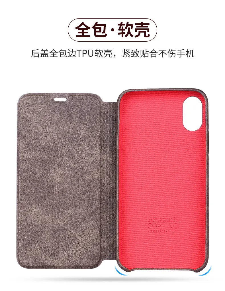 X-Level Экстремальный кожаный чехол-книжка для iPhone X XR XS Max Ретро винтажный Чехол-книжка для iPhone 11 7 Plus 8 Plus 6S Plus 5S
