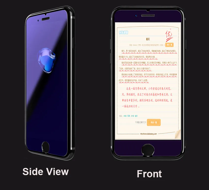 Ultra Thin Anti Blue Light Tempered Glass For iPhone 7 8 6 6S Plus 5S 5 5C SE Front Screen Protector Cover 9H Protective Film | Мобильные